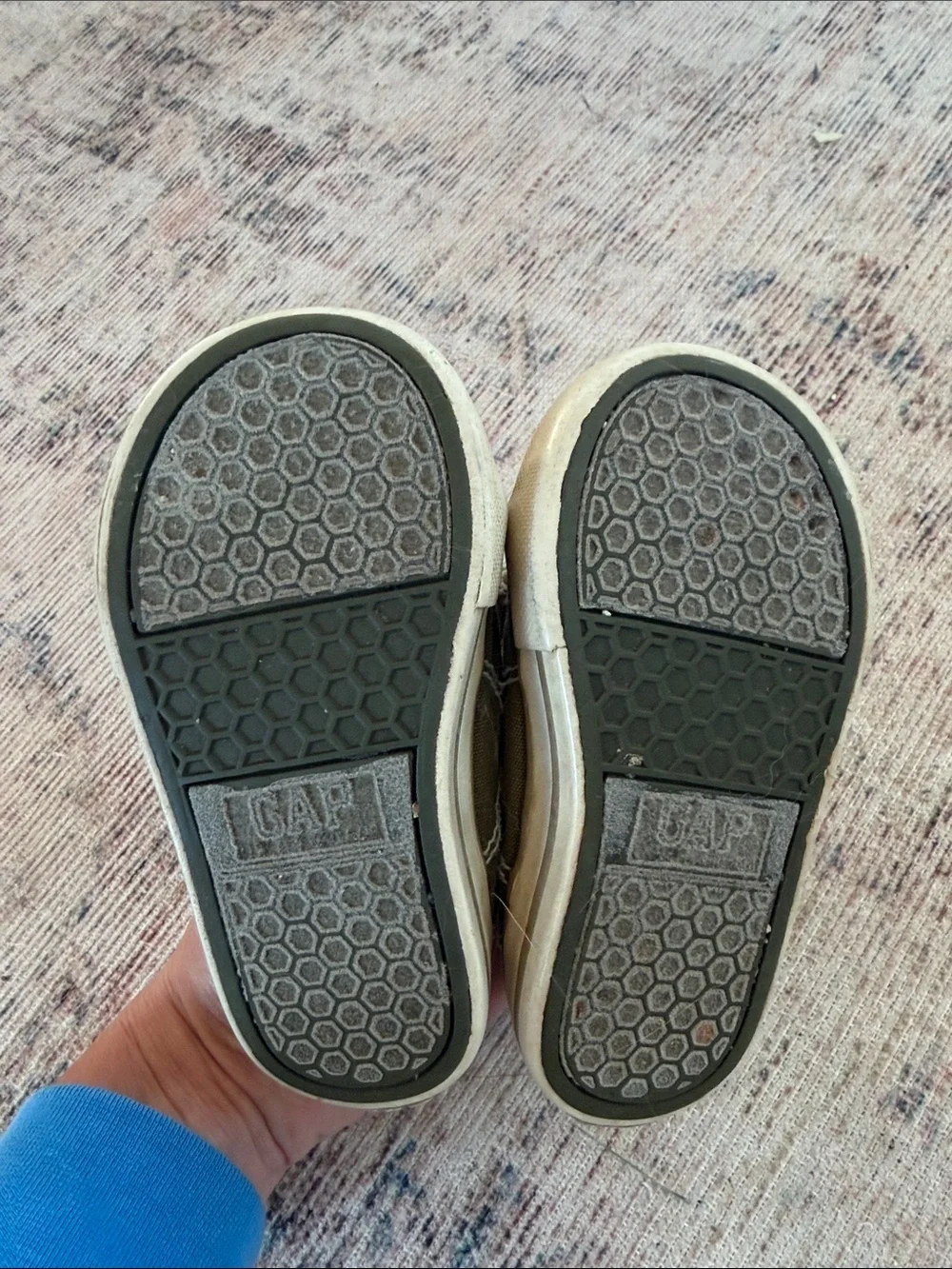 GAP Kids Taupe Canvas Velcro Sneakers Vintage style